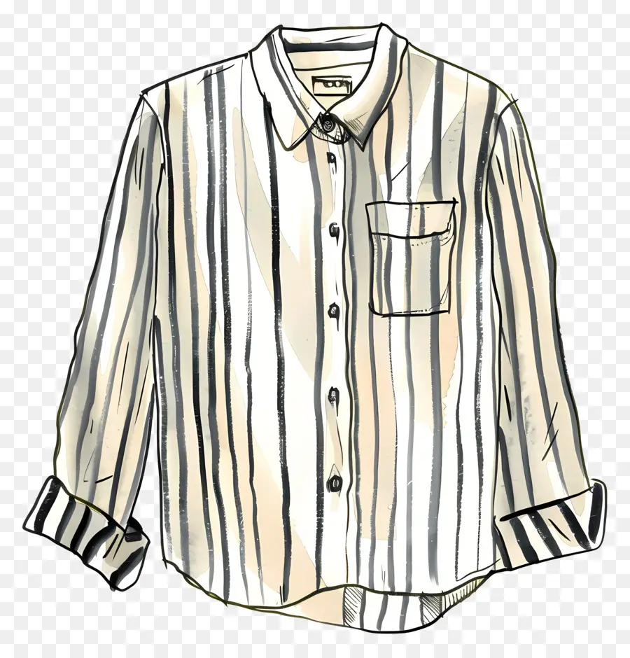 Striped เสื้อ，เสื้อเชิ้ตสีขาวและสีดำ PNG