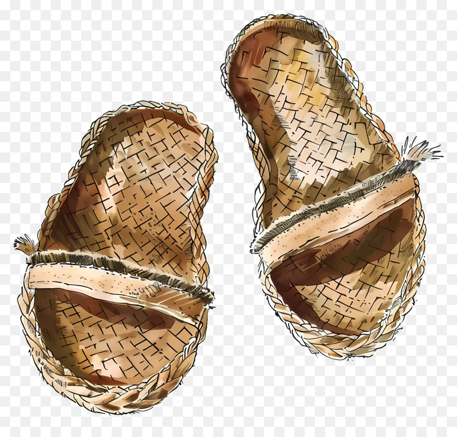Espadrilles，รองเท้าแตะไม้ PNG