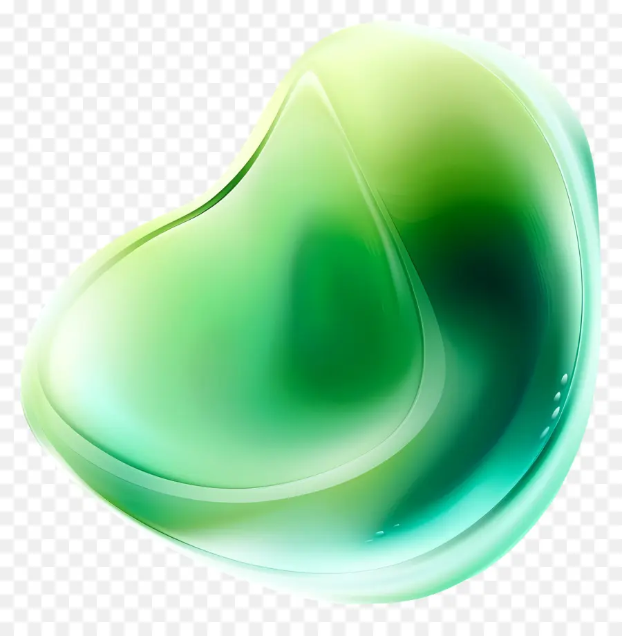 รูปร่างสีเขียวไล่ระดับสี，วัตถุรูปหัวใจ PNG