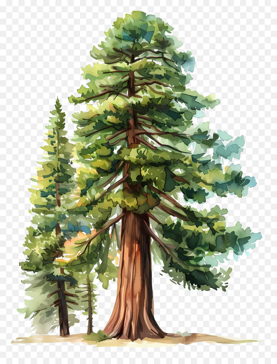 Redwood ต้นไม้，ภาพวาด PNG