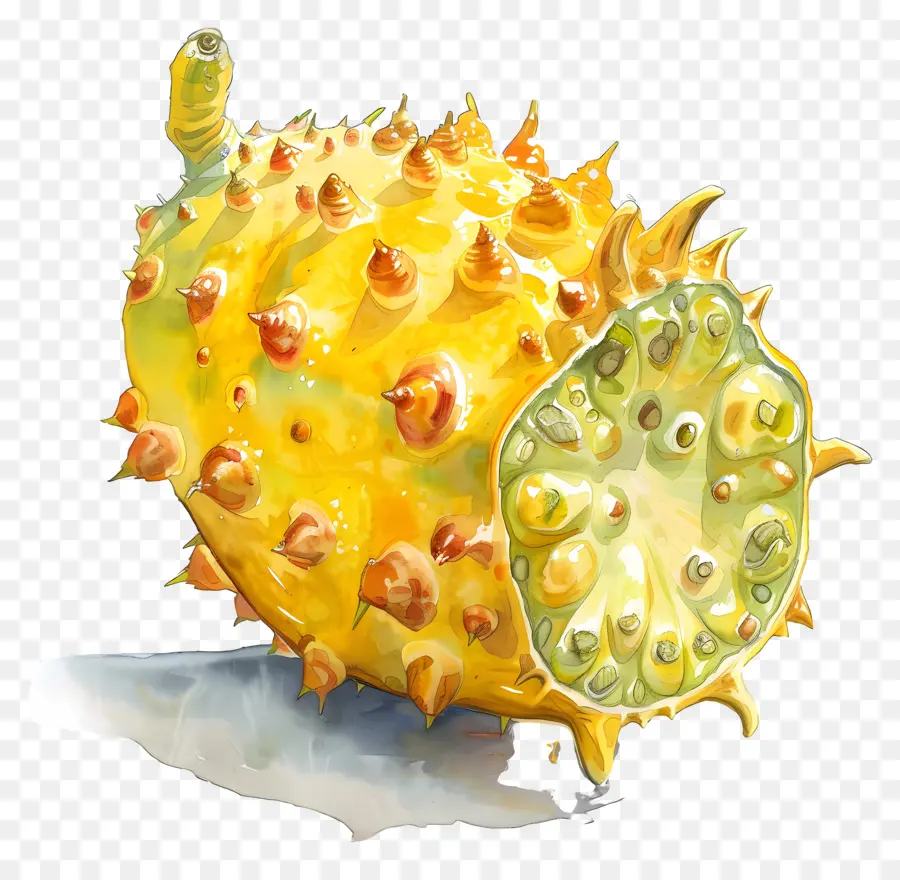 Kiwano，ตื่นผลไม้ PNG