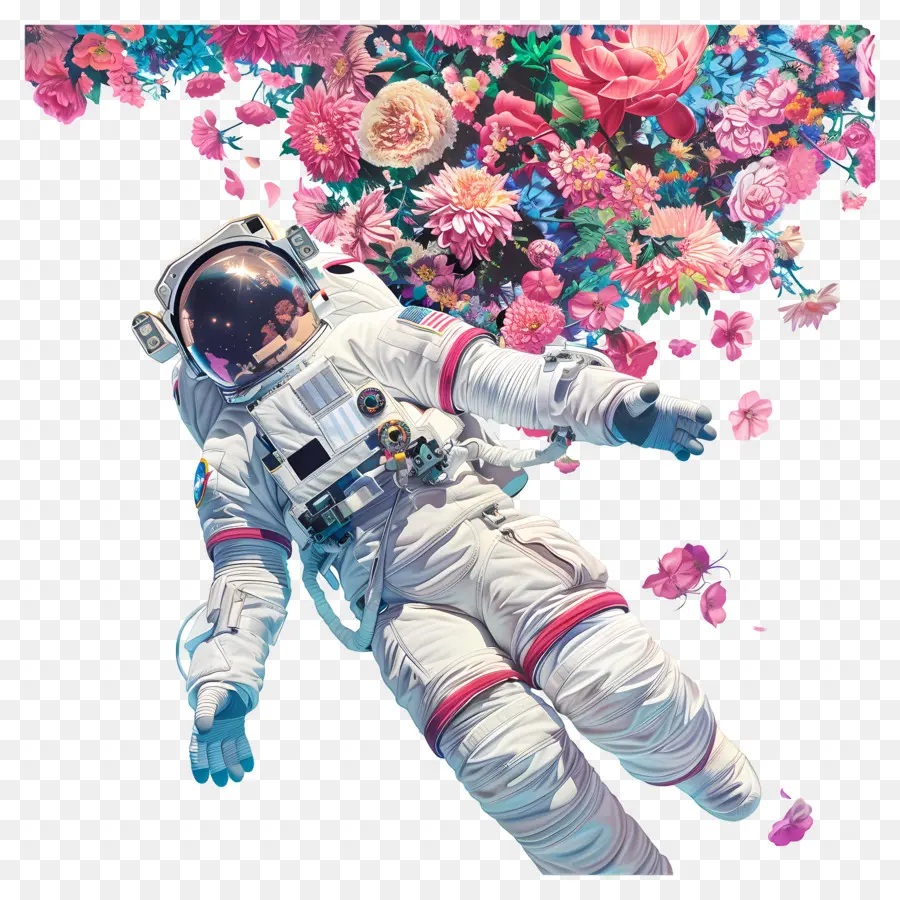 ทั้งนักบินอวกาศ，ดอกไม้ PNG