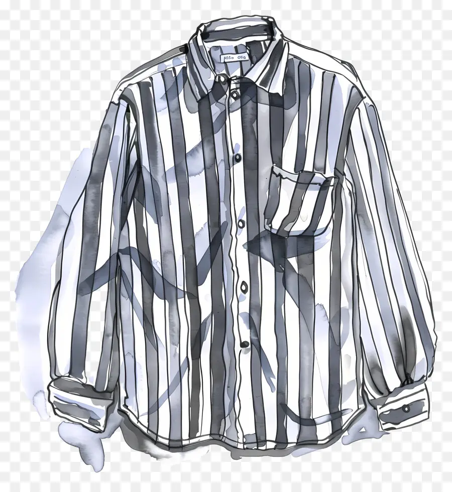 Striped เสื้อ，สีดำและสีขาว PNG