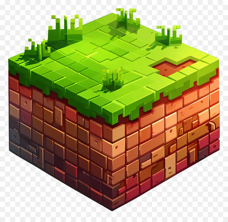 Minecraft，บล็อกหญ้า PNG