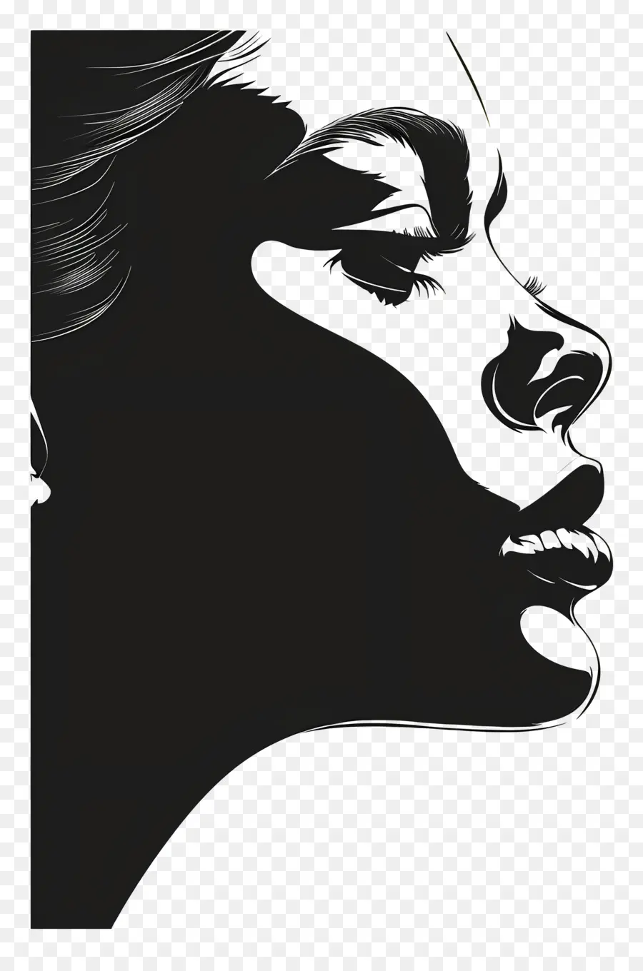 หน้า Silhouette，ผู้หญิง PNG