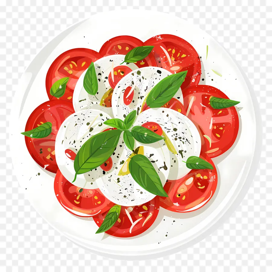 สลัด Caprese，มะเขือเทศ PNG