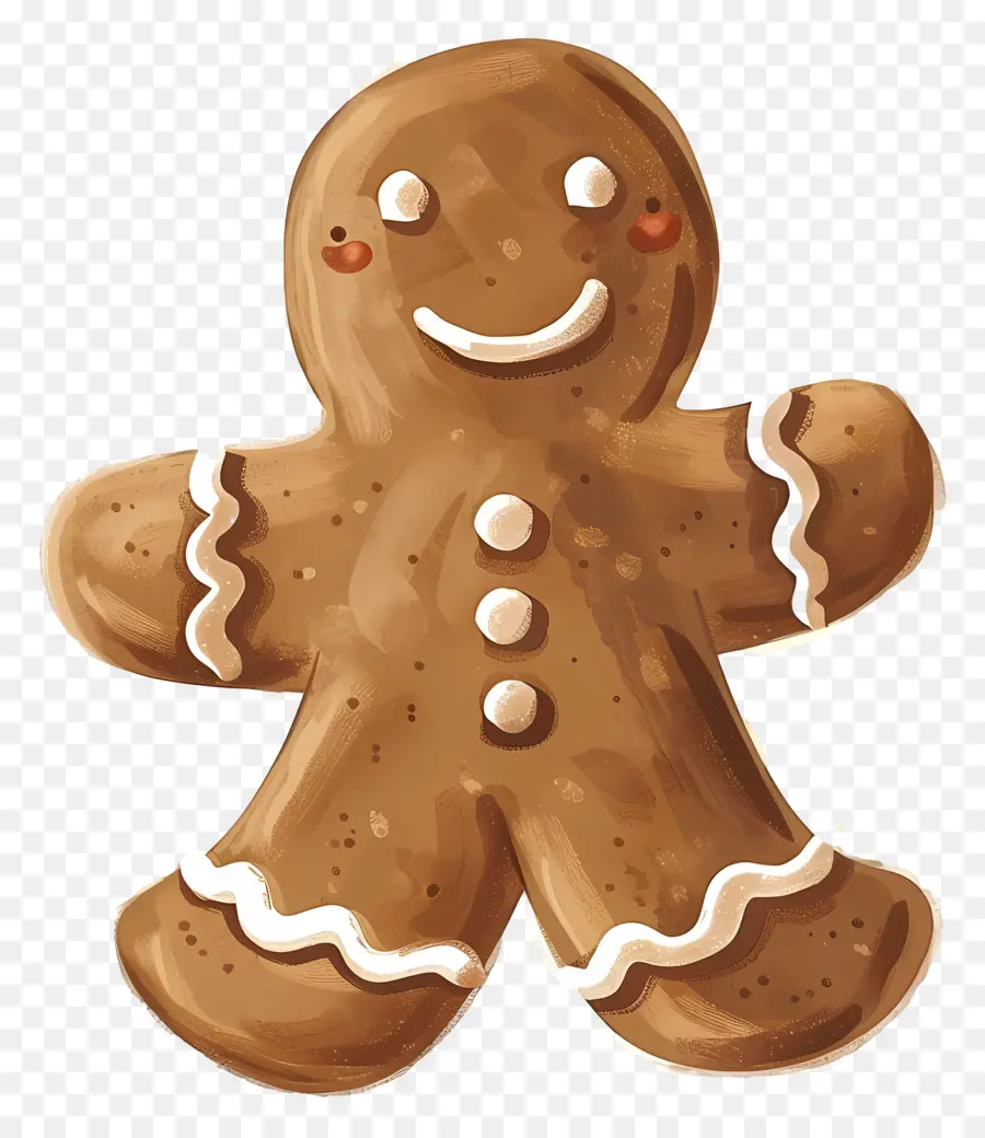 Gingerbread ชาย，แค่หมวกซานต้าใบเดียว PNG