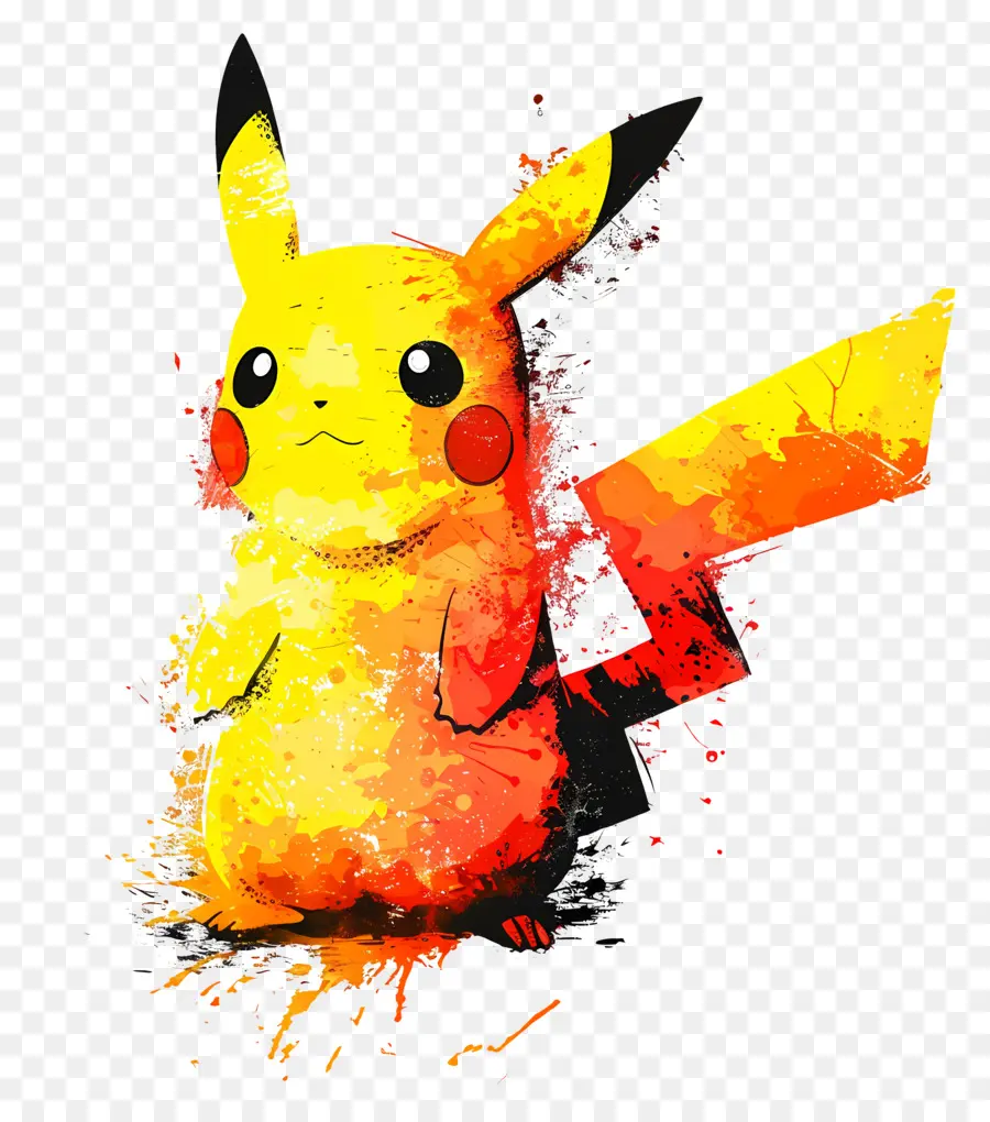 Pikachu，สีเหลือง PNG