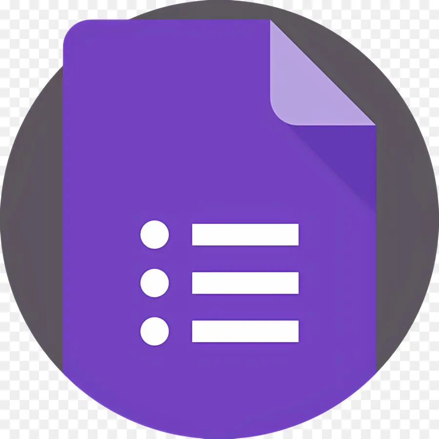 โลโก้ของ Google Forms，ไอคอนเอกสารสีม่วง PNG