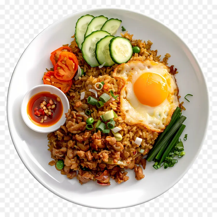 ข้าวผัดหมู่บ้าน，ข้าวผัดกับไข่ PNG