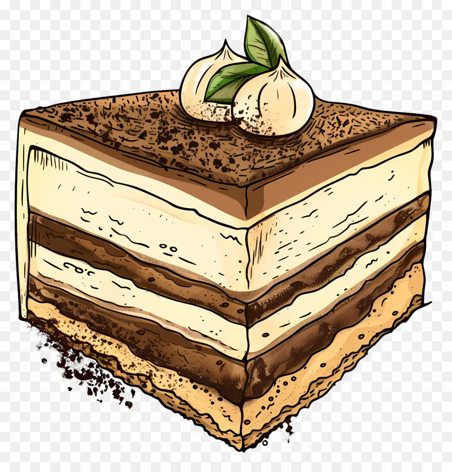 เค้ก Tiramisu，หวาน PNG