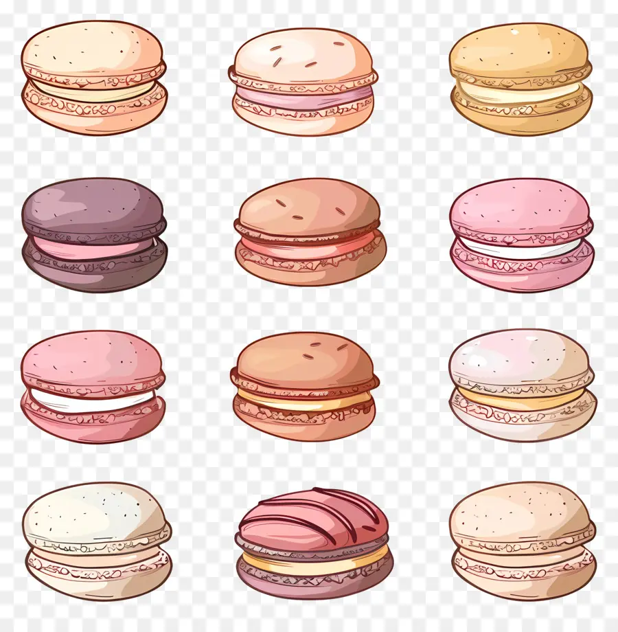 Macarons，ขนม PNG