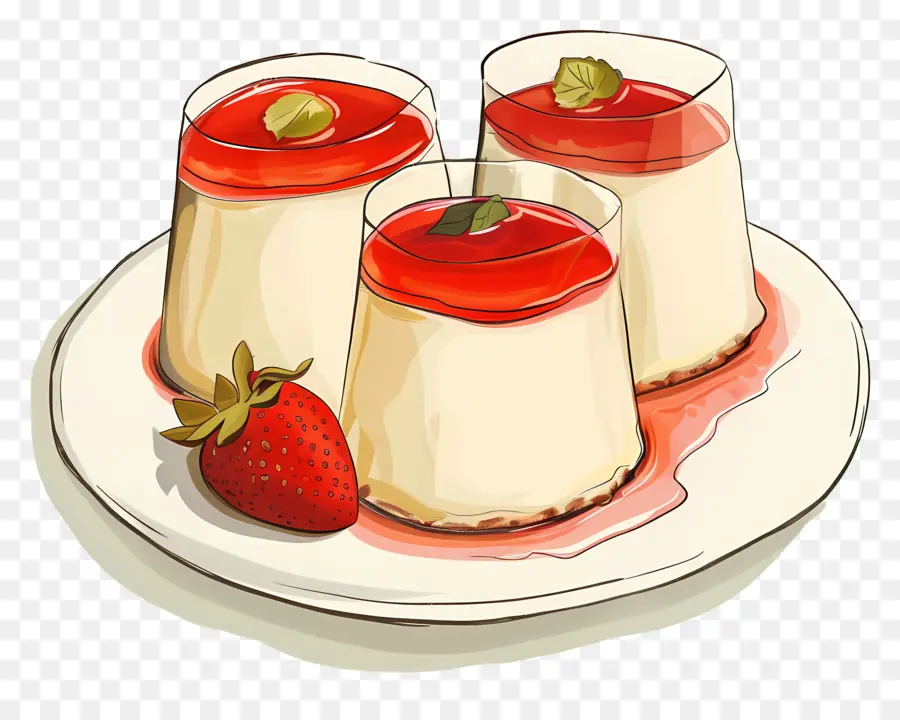 Panna Cotta，ขนม PNG