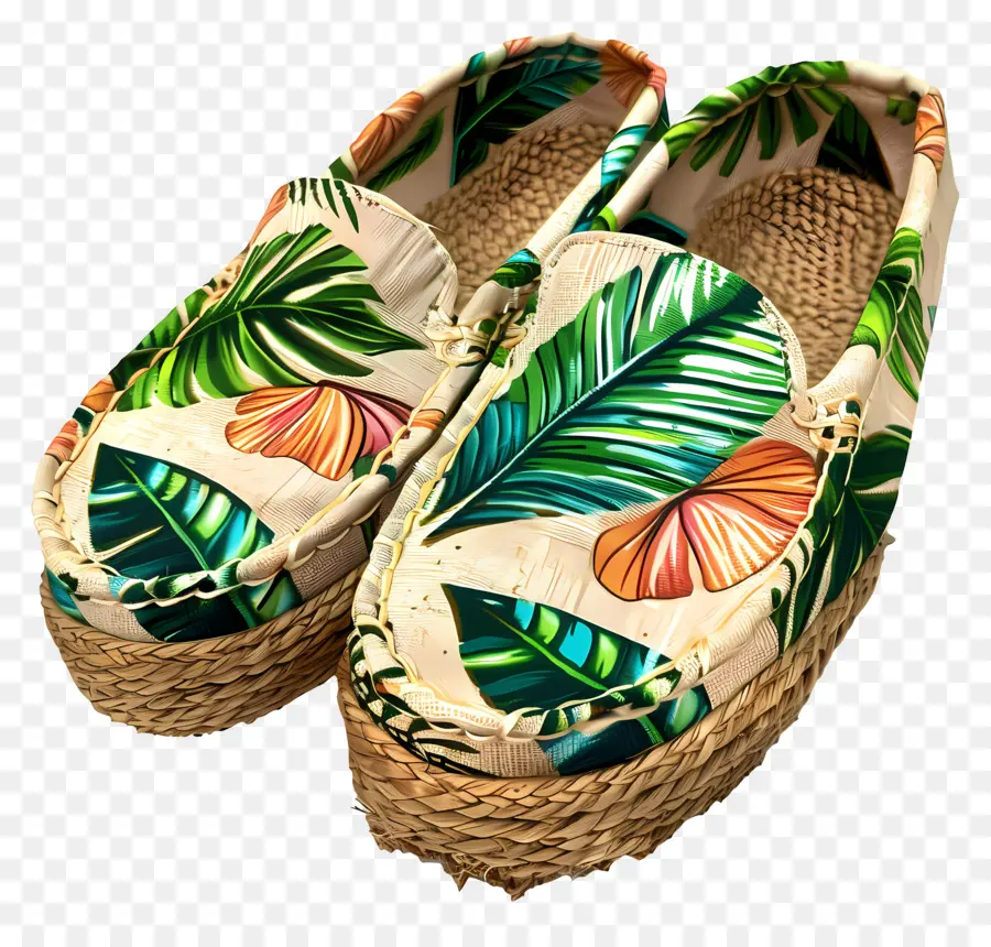 Espadrilles，รองเท้าดอกไม้ PNG