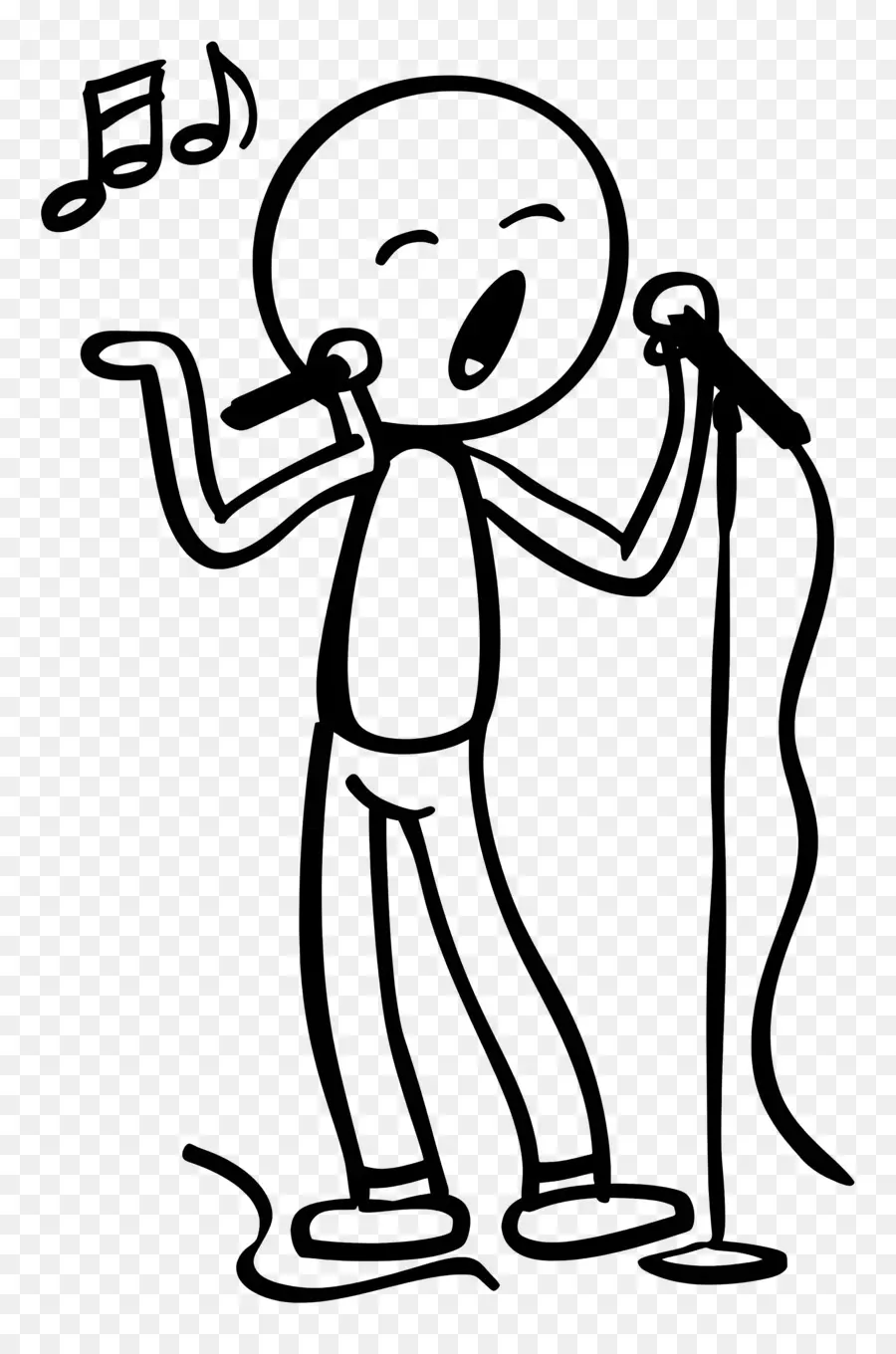 การร้องเพลงรูป，Singing Stick Figure PNG