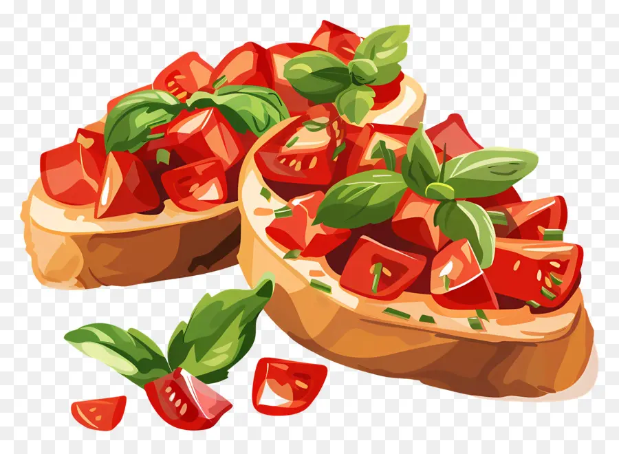 Bruschetta，อาหารเรียกน้ำย่อย PNG