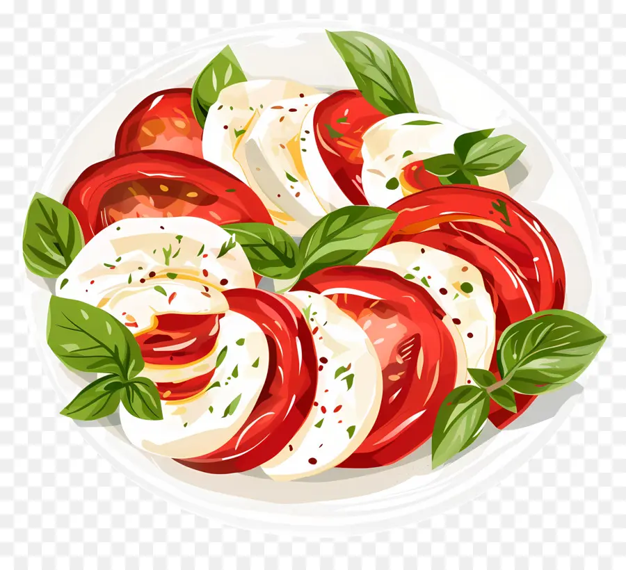 สลัด Caprese，มะเขือเทศ PNG