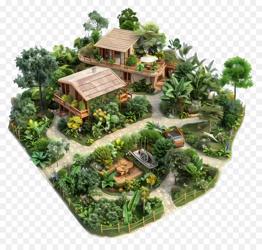 สวน Permaculture，บ้านเรือน PNG