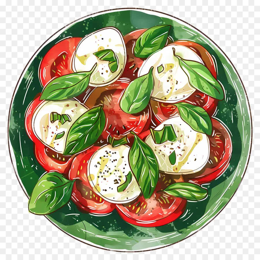 สลัด Caprese，มะเขือเทศ PNG