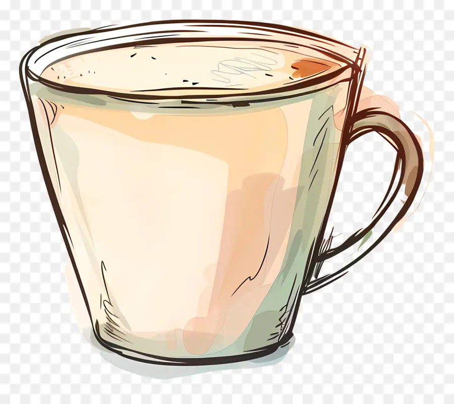 กาแฟการ์ตูน，แก้วชา PNG