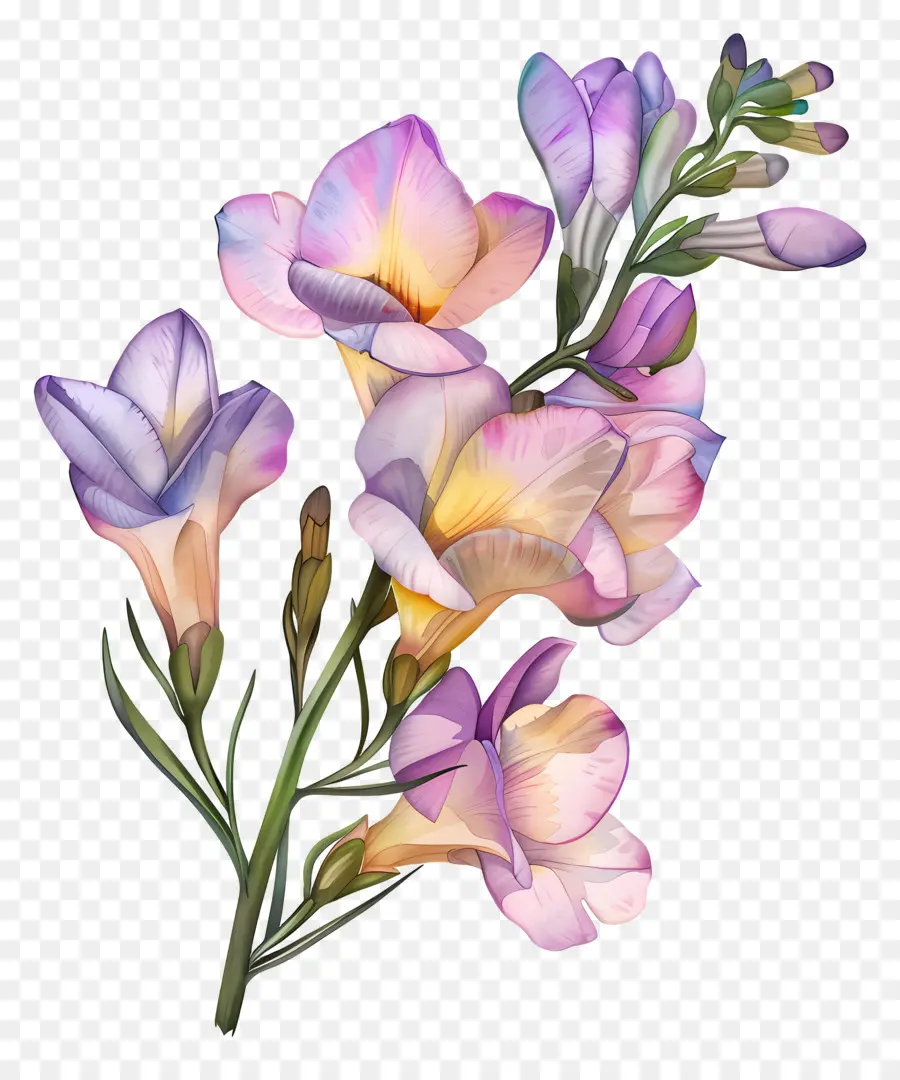 Freesia Flower，ดอกไม้ PNG