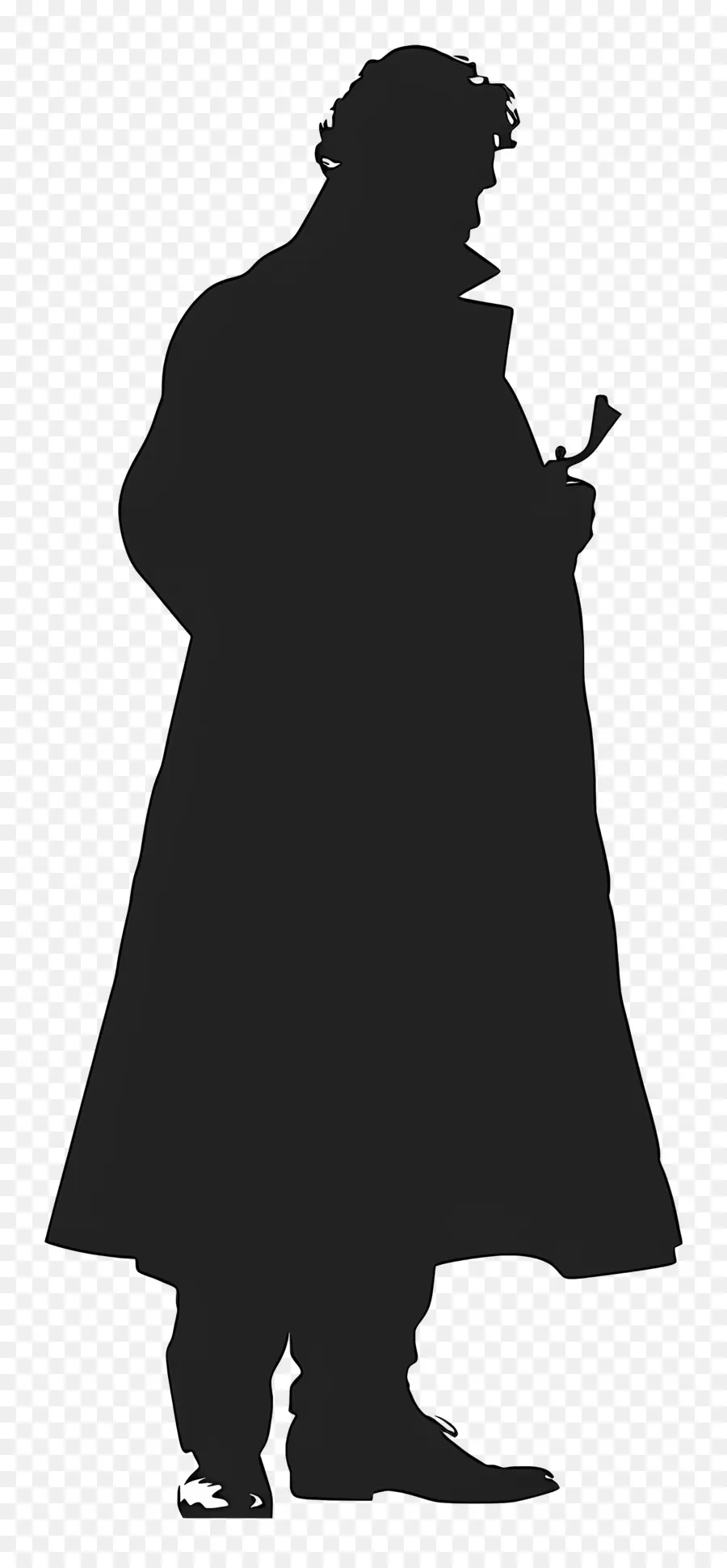 Sherlock Holmes Silhouette，ภาพเงานักสืบ PNG