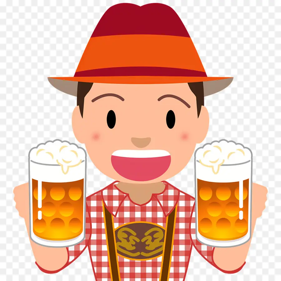 Oktoberfest，ผู้ชายที่มีเบียร์ PNG