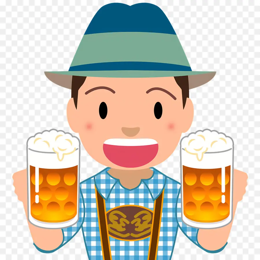 Oktoberfest，ผู้ชายที่มีเบียร์ PNG