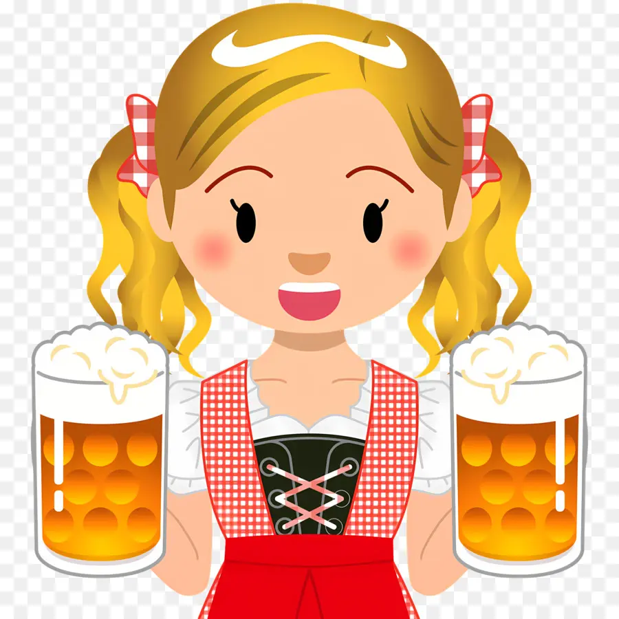 Oktoberfest，หญิงสาวกับเบียร์ PNG