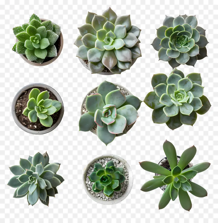 กระถางฉ่ำ，Succulents PNG