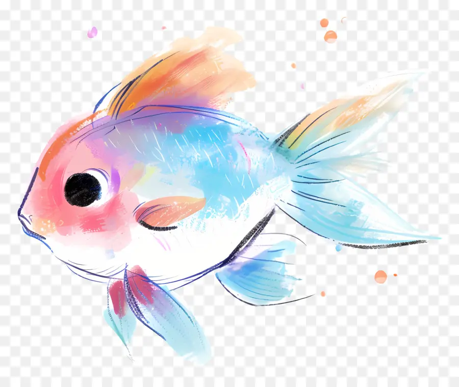 Doodle Fish，ปลาสีสันสดใส PNG