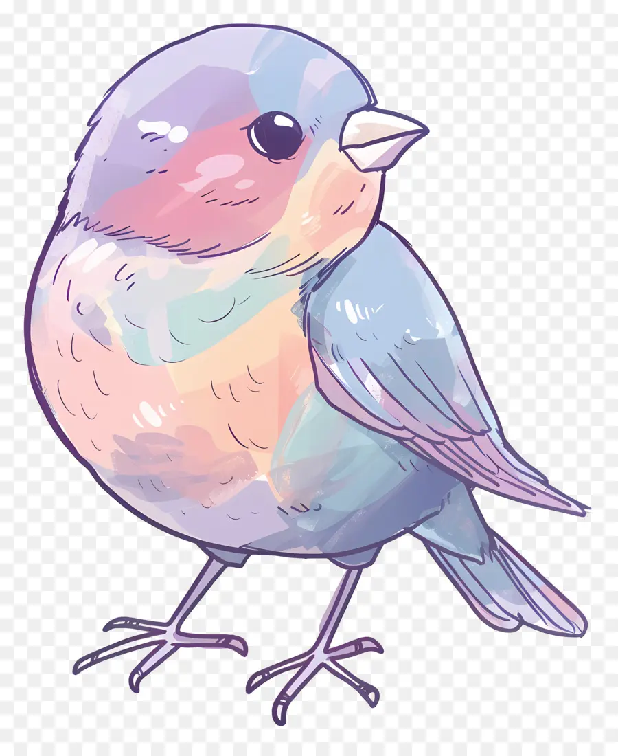 Doodle Bird，นกสีสันสดใส PNG