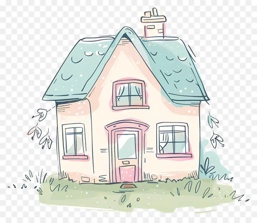 Doodle House，บ้านดูเดิลน่ารักขนาดเล็ก PNG