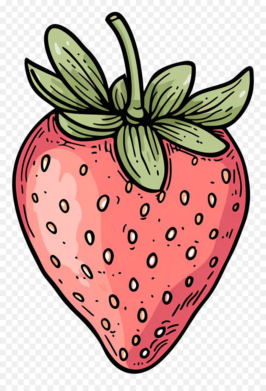 Doodle Strawberry，สตรอเบอรี่ PNG