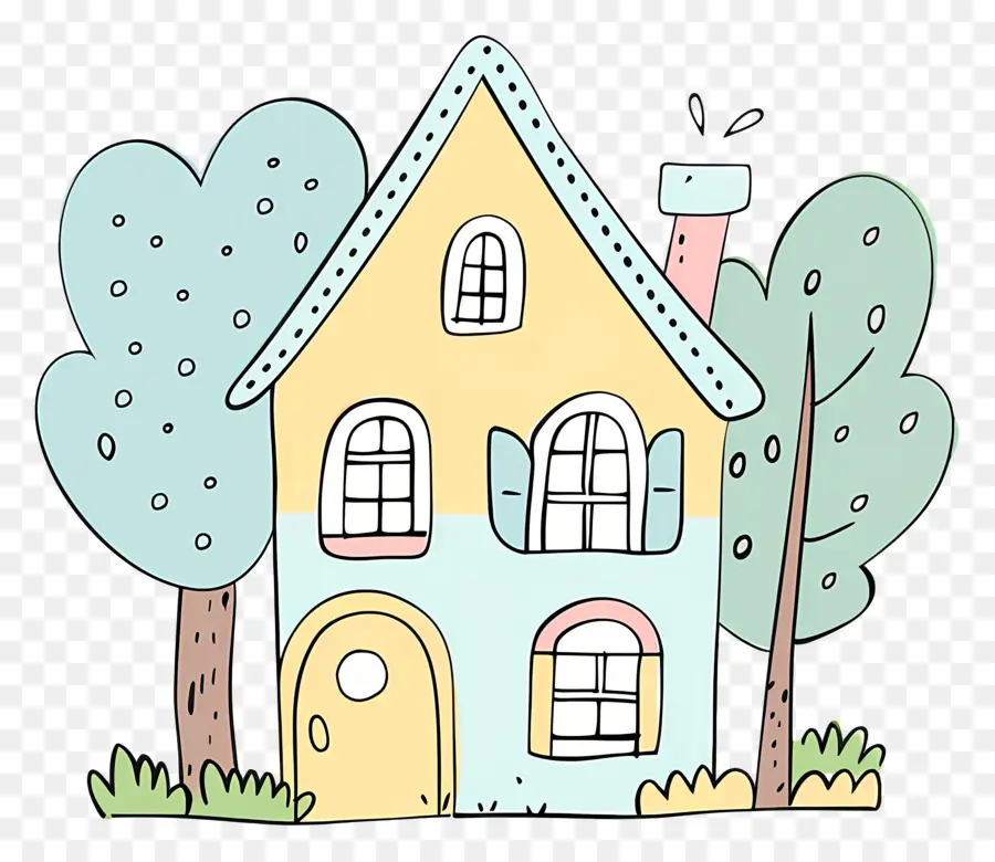 Doodle House，บ้านการ์ตูน PNG