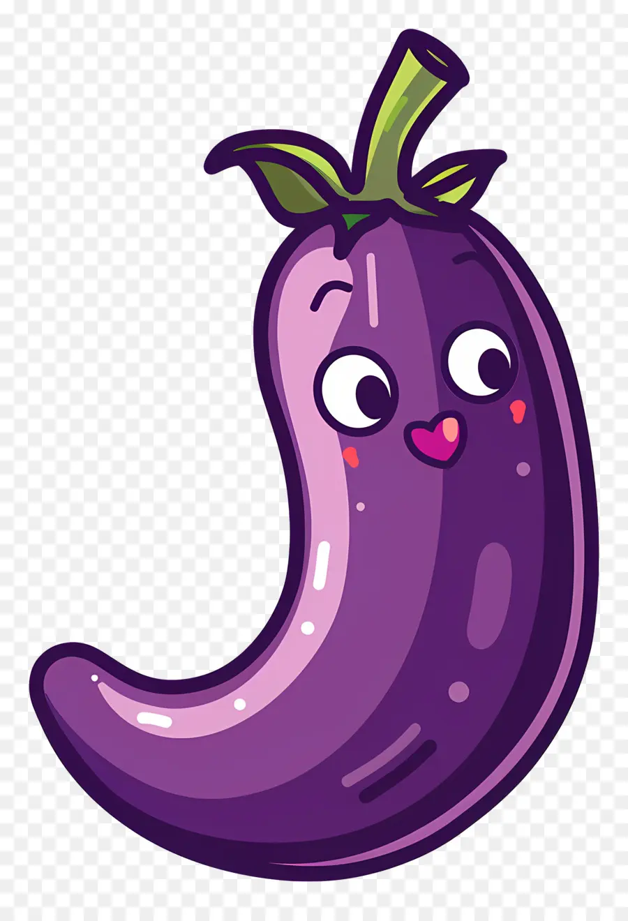 การ์ตูนปัก Eggplant，มะเขือ PNG