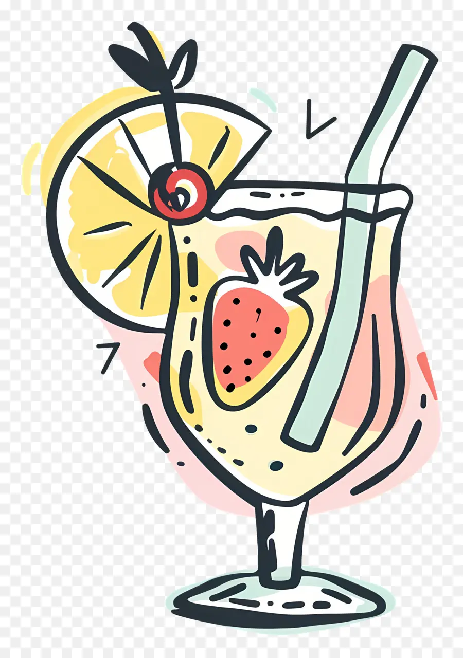 Doodle Cocktail，ค็อกเทล PNG