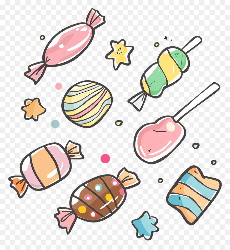 Doodle Candy，ลูกอม PNG