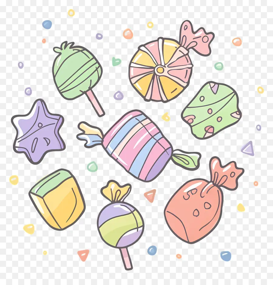 Doodle Candy，ลูกอม PNG