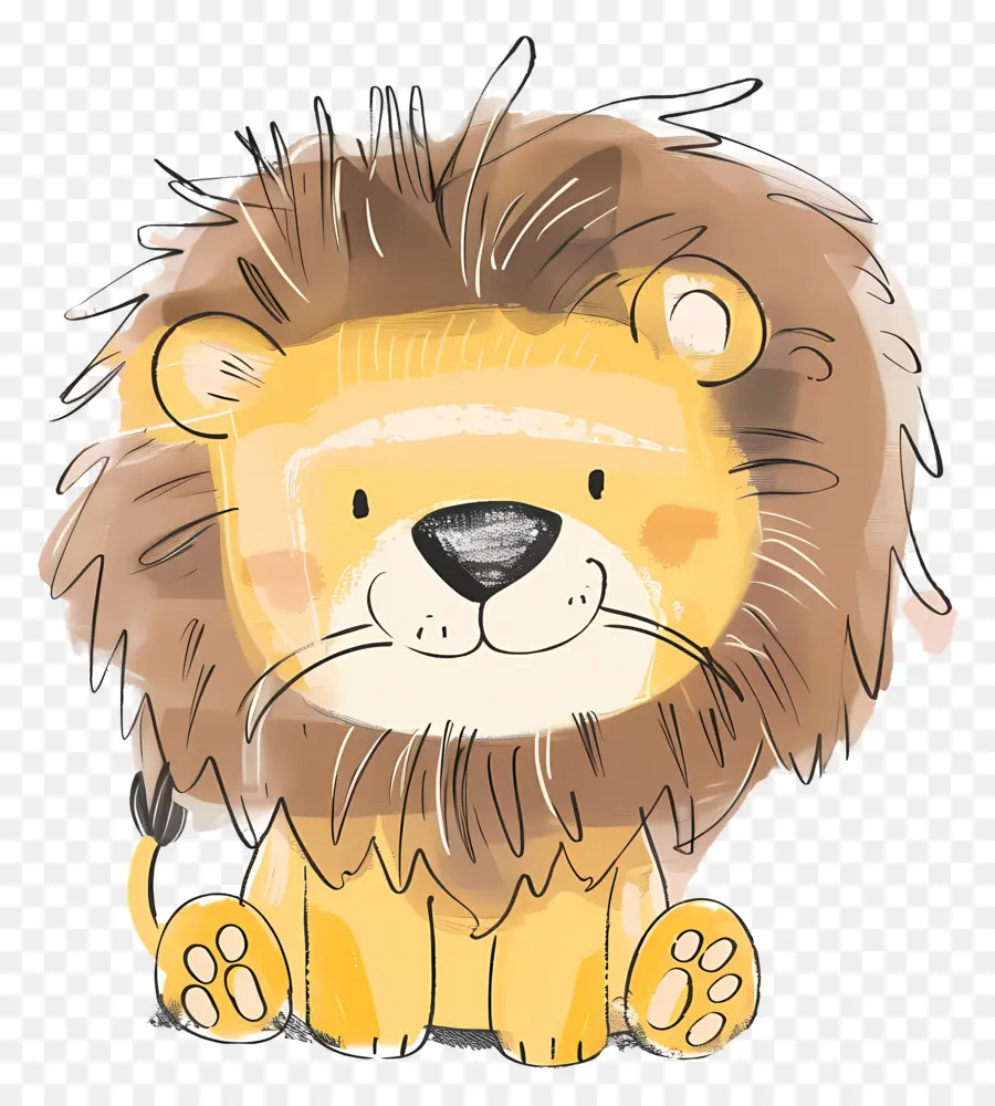 Doodle Lion，สิงโต PNG