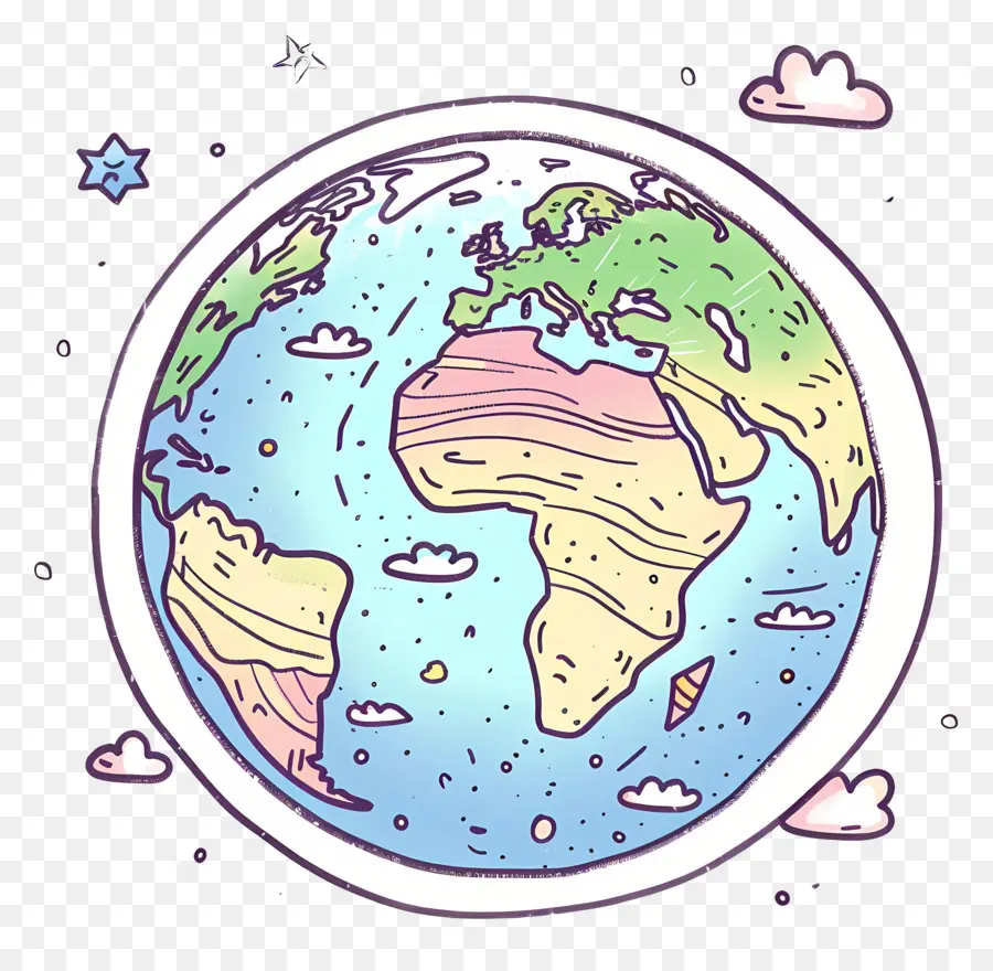 Doodle Earth，โลก PNG