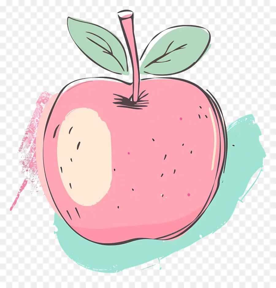 Doodle Apple，แอปเปิล PNG