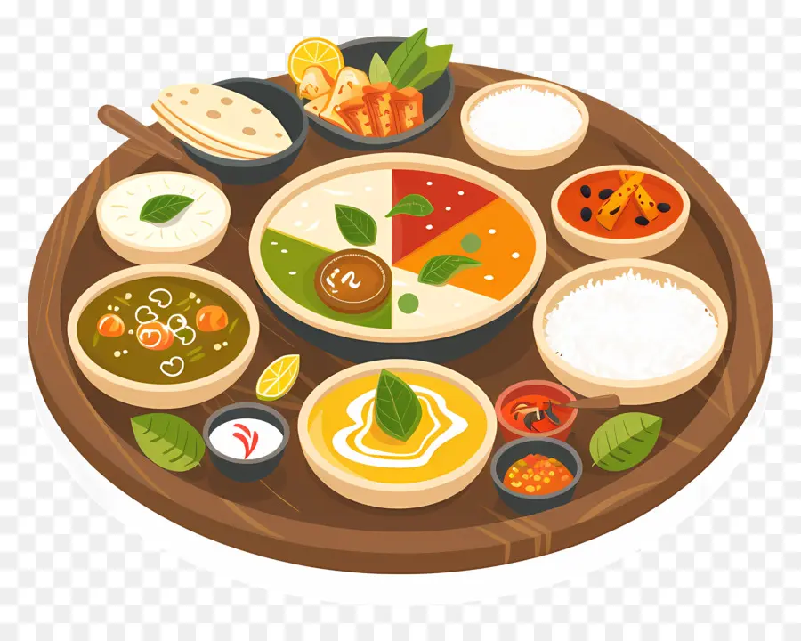 Thali อินเดีย，อาหาร PNG