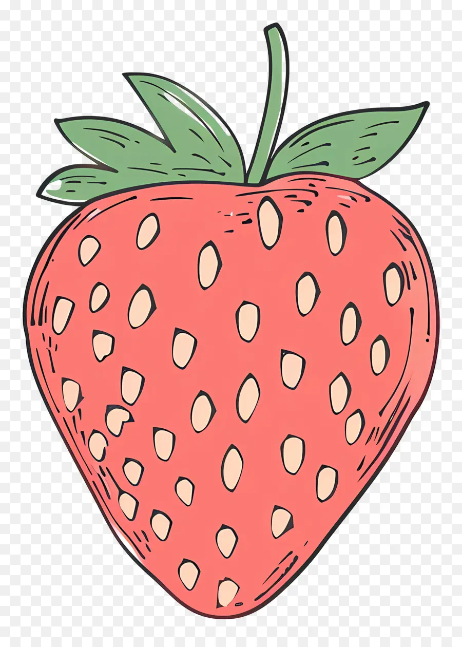 Doodle Strawberry，สตรอเบอร์รี่ PNG