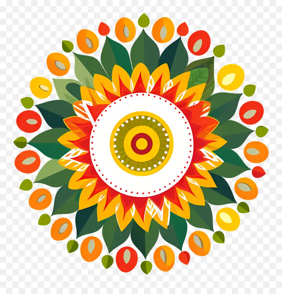 Onam Pookalam，แมนดาลา PNG