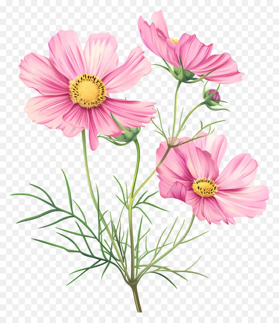 ดอกไม้ Cosmos，ดอกไม้สีชมพู PNG