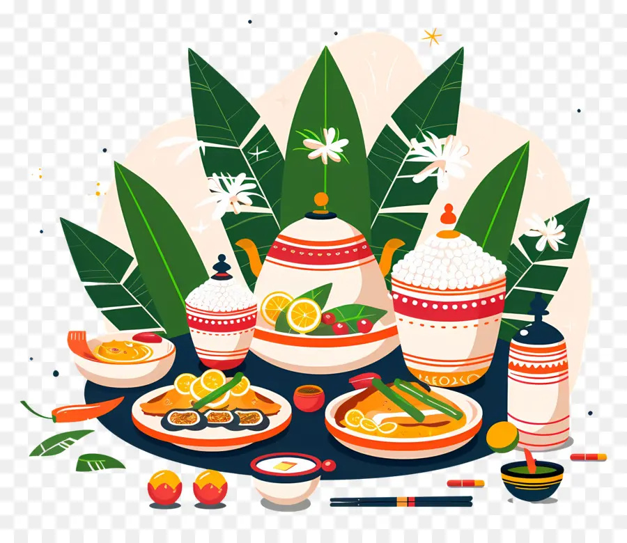 งานเลี้ยง Onam，มื้ออาหารแบบดั้งเดิม PNG