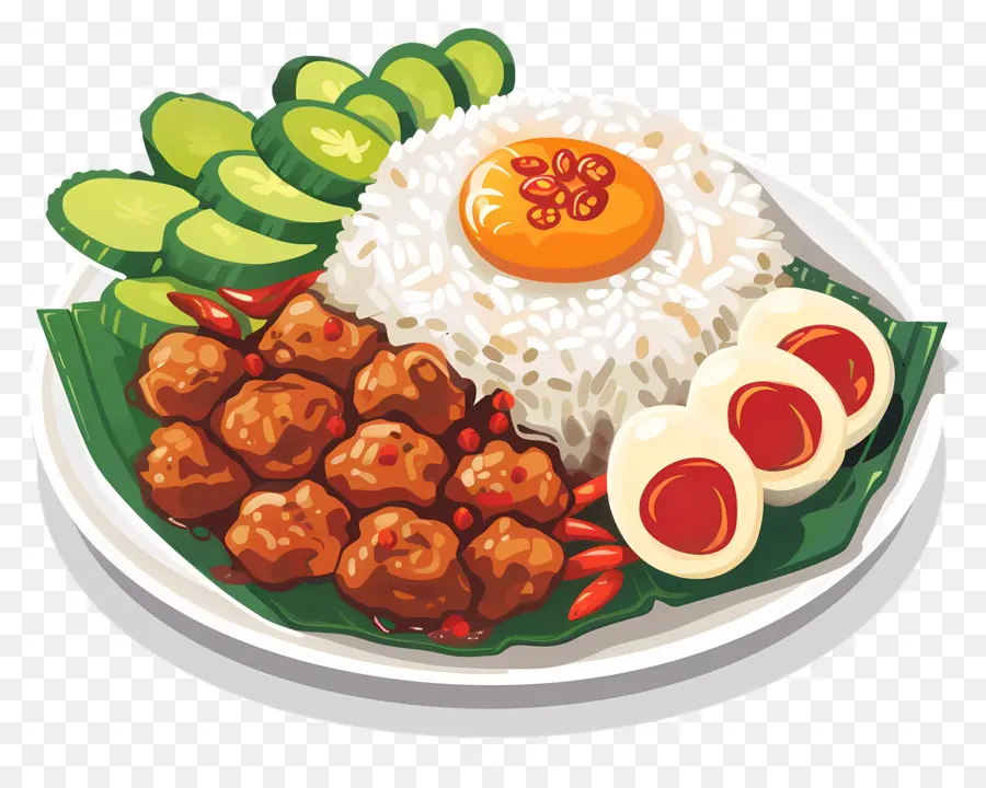 ข้าวอ้วน，ข้าวและเครื่องเคียง PNG