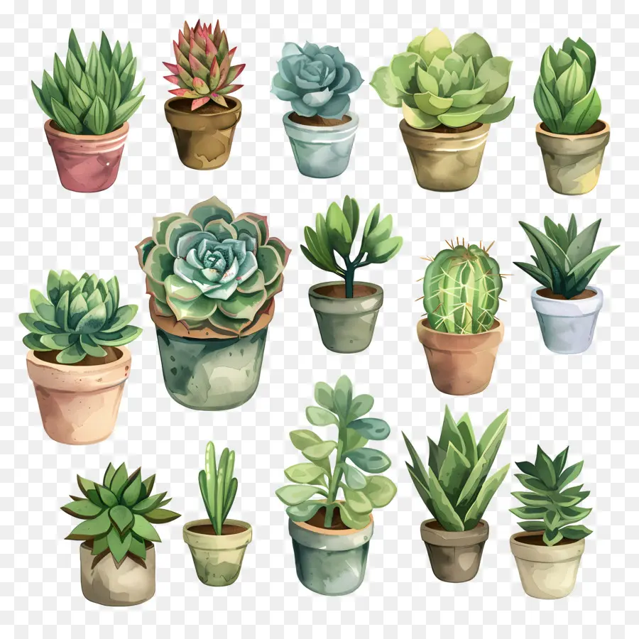 พืชกราม，สีเขียว Succulents PNG