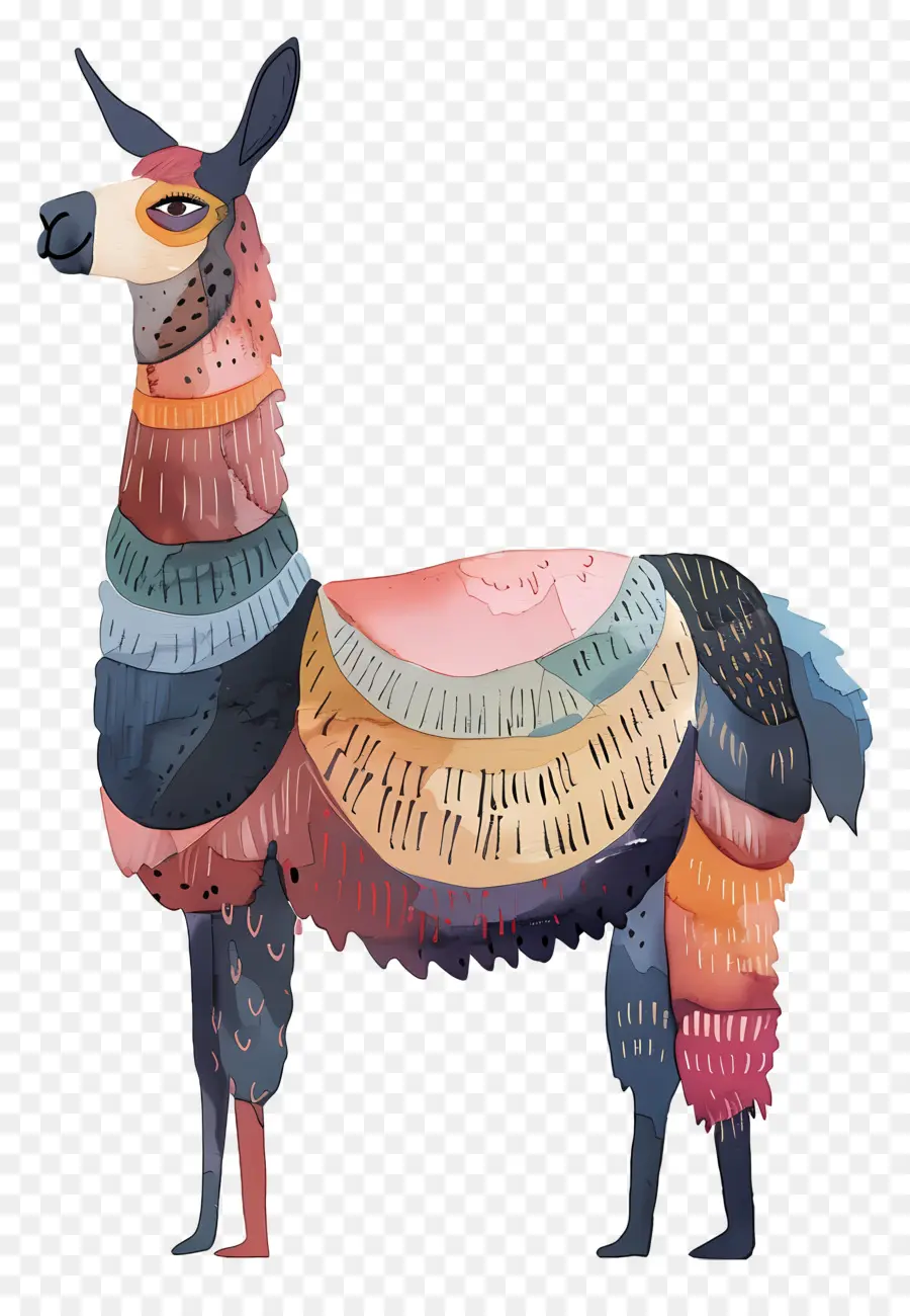 ลาม่า，Llama สีสันสดใส PNG